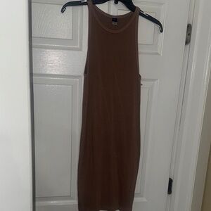 Light brown fitted dress